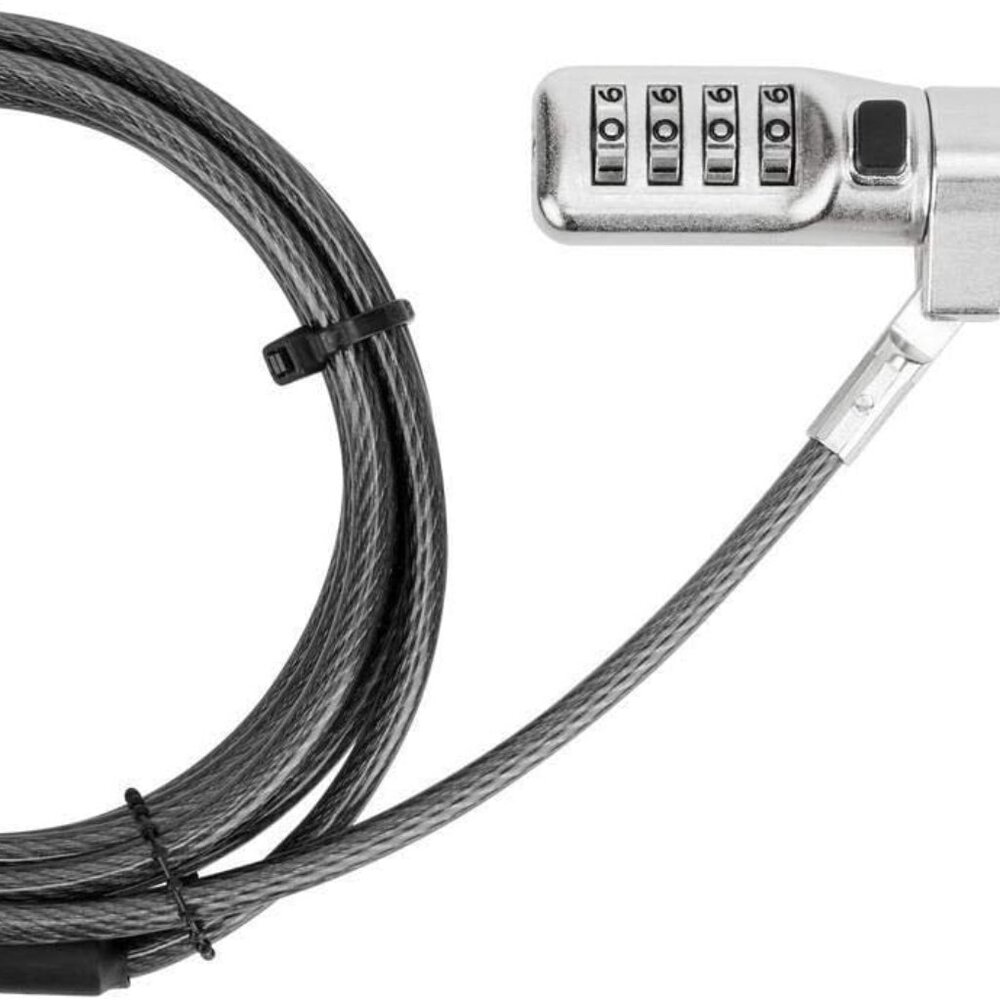 (NEW) Targus DEFCON Compact Serialized Combo Cable Lock ASP71GLX-S